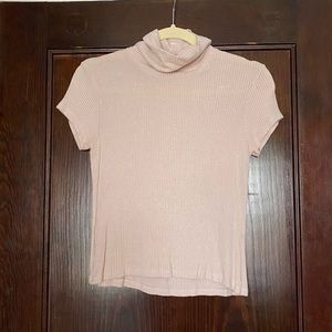 John Galt baby pink ribbed top